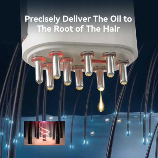 Hair serum can be applied through the roll tooth of the head massager